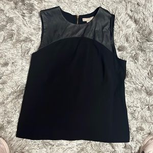 Banana republic size 12 leather and black tank
